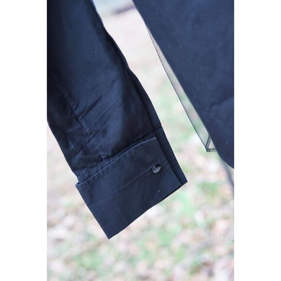 Ralph Lauren Purple Label Button Up Black Sheer Designer Made in USA - Picture 4 of 6